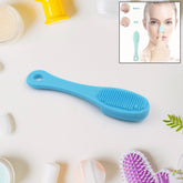 Silicone Makeup Cleaning Tool Finger Wash Face Scrubber Facial Cleansing Brush (1 Pc Mix Color)