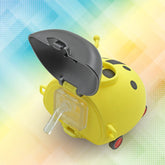 8822 Cute Plastic Bug Shape Water Bottle With Adjustable Shoulder Strap 4 Wheel Straw Portable Drinking Cup Water Bottle For Kids Water Bottle Return Gift For Kids Water Bottle With Straw School Kinds Water Bottle (1 Pc)