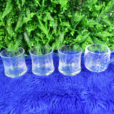 Glass 3 Pc Tumbler 1 Pc Cup Set (4 Pcs Set)