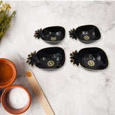 Pine Junction Ceramic Tea Cups Mug Set With Pineapple Shape Serving Bowl (12 Pcs Set)