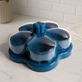 Lotus Shape Rotating Dry Fruit Snack Organizer Box With Compartments (1 Pc)