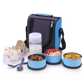 5106 All In One Lunch Box With Fabric Bag For Office School Use