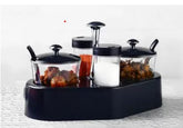 8122 Ganesh Rendy Condiment Set For Kitchen Transparent Jar For Easy To Access Spice 1 Piece Spice Set (Plastic)