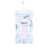 Waterproof Peach Transparent Mobile Pouch With Neck Strap (1 Pc)