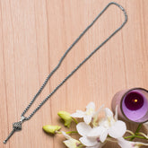 Silver Chain With Gada Pendant Locket (1 Pc)