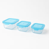 Premium Quality 3-piece Square Glass Food Storage Container Bowl Set