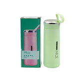Water Bottle 400ml Leak Proof Glass Water Bottle With Daily Water Intake For Gym And Children Nice Bottle (1 Pc Light Green Color)