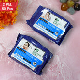 Beautiful Basics Normal Oily Skin Face Wipes (2 Pkts X 50 Pcs Wipes)
