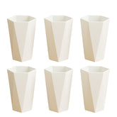 Hexagon Shape Plastic Drinking Glass Set (6 Pc)