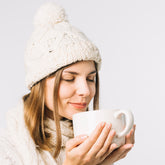 6250 Cap For Winter Woolen Knitted Black Inside Fur Caps