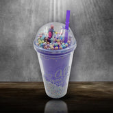 6883a Design Printed Sipper Bottle With Toy Led Glow Light Double Wall Sipper Glass Water Bottle Sipper Bottle With Straw For Girls And Kids For Boys And Girls Schooltuitiongym (Pack Of 1)