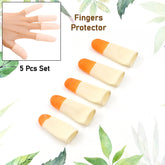 Finger Caps Silicone Finger Protectors Sleeves (Finger Cots 5 Pcs Set)