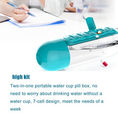 12911 Pill  Vitamin Bottle Water Bottle Multi Functional Use For Traveling  Outdoor Use Water Bottle Travelling Kit Summer Special Bottle (600 Ml   Mix Color )