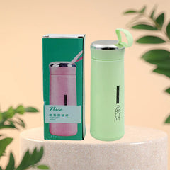 Water Bottle 400ml Leak Proof Glass Water Bottle With Daily Water Intake For Gym And Children Nice Bottle (1 Pc  Light Green Color)