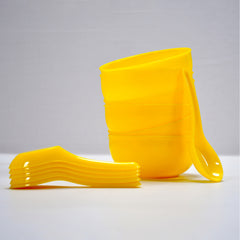 5105 Soup Bowl Spoon Set Plastic For Kitchen  Home Use