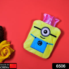 6506 Minions Small Hot Water Bag With Cover For Pain Relief Neck Shoulder Pain And Hand Feet Warmer Menstrual Cramps.