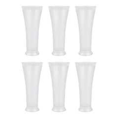 Supermom Plastic Faluda Matt Glass Set (300ml  6 Pc)