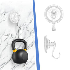 Plastic Suction Cup Hooks (10 Pcs Set)